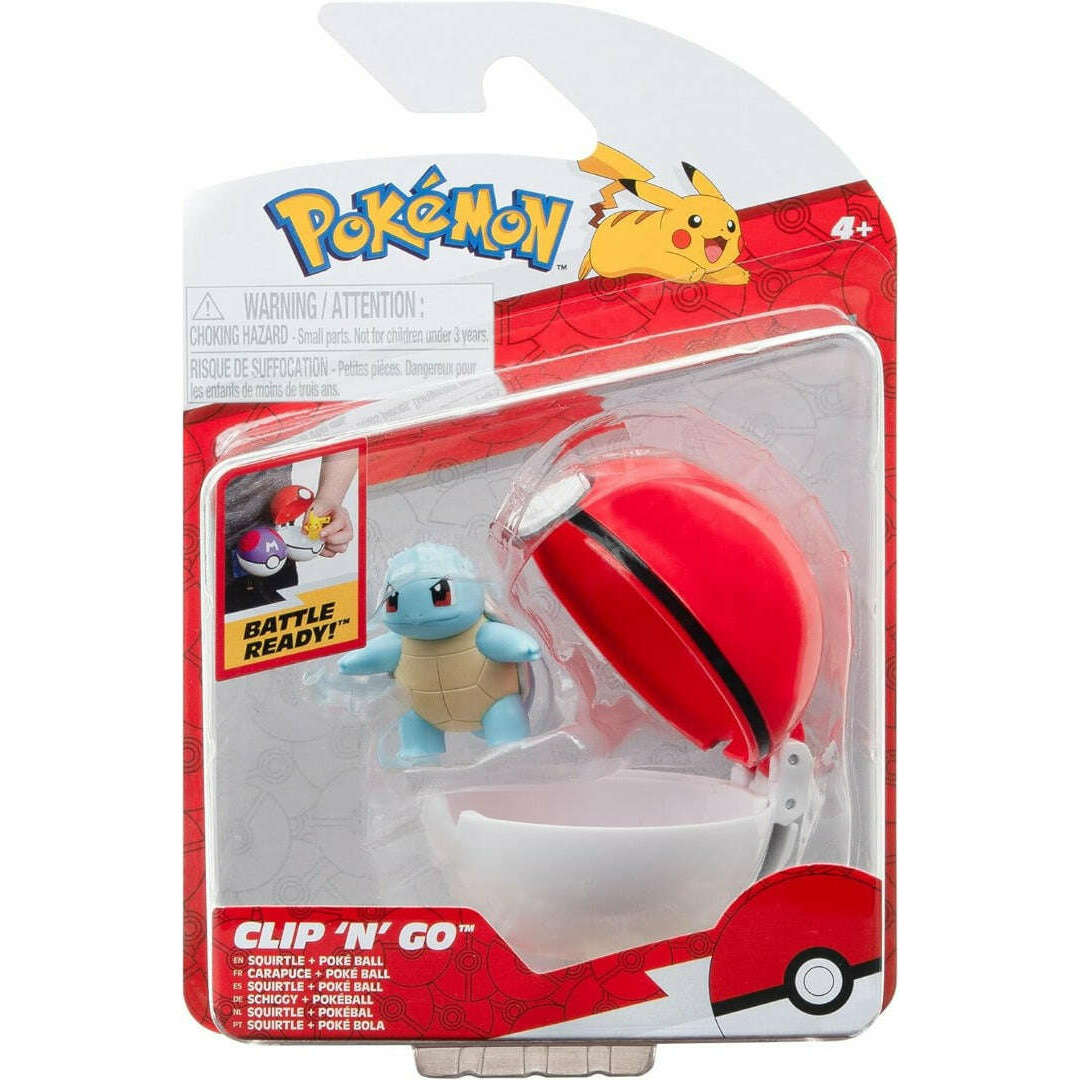 Toys N Tuck:Pokemon Clip 'N' Go - Squirtle and Poke Ball,Pokemon