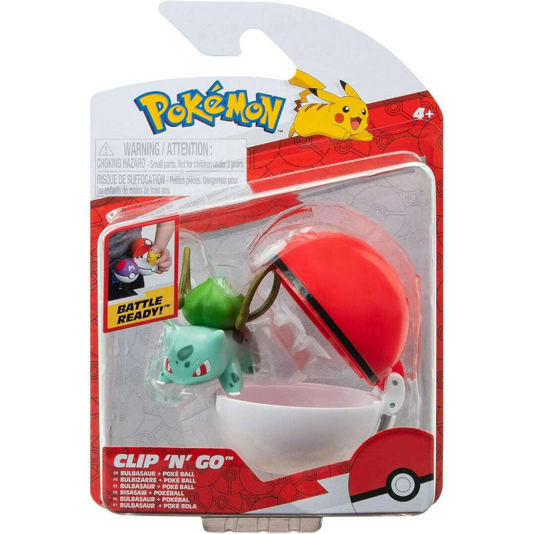 Toys N Tuck:Pokemon Clip 'N' Go - Bulbasaur and Poke Ball,Pokemon