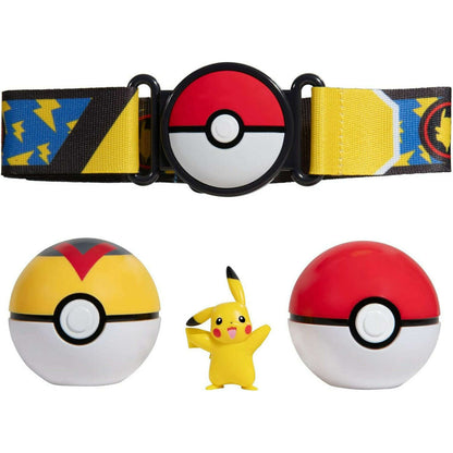 Toys N Tuck:Pokemon Clip 'N' Go Poke Ball Belt Set - Pickachu,Pokemon