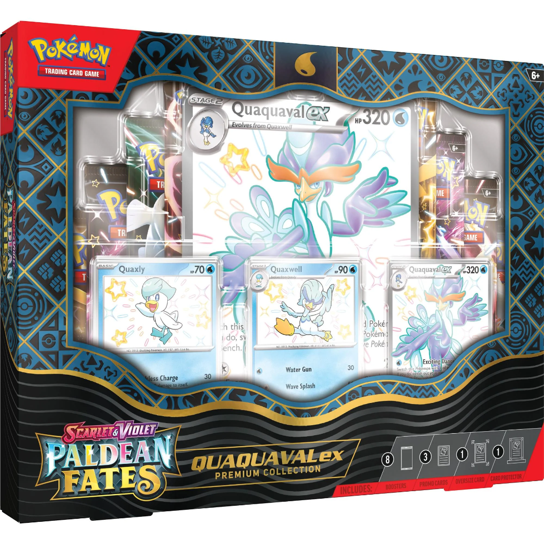 Toys N Tuck:Pokemon TCG Scarlet & Violet Paldean Fates Quaquaval ex Premium Collection,Pokemon