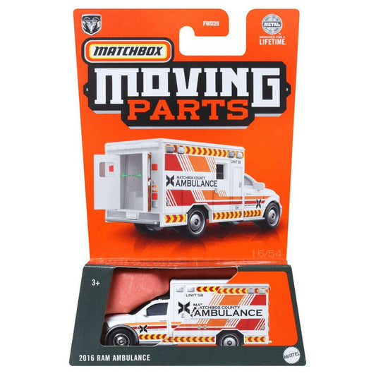 Toys N Tuck:Matchbox Moving Parts 2016 Ram Ambulance (HVN01),Matchbox