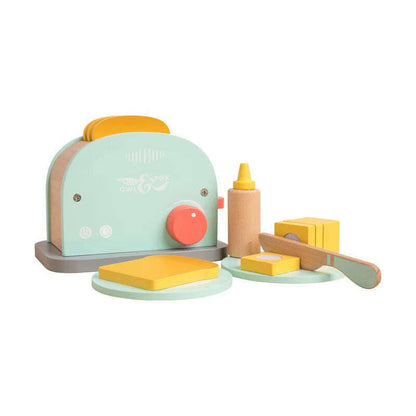 Toys N Tuck:Owl & Fox Wooden Toaster Set,Owl