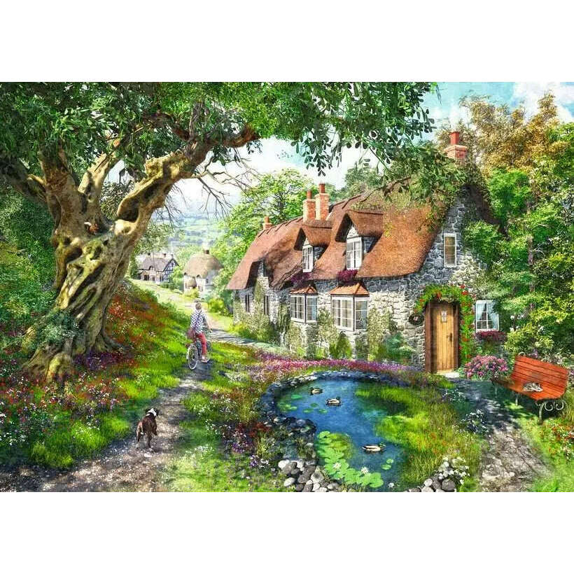 Toys N Tuck:Ravensburger 1000pc Puzzle Flower Hill Lane,Ravensburger