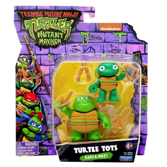 Toys N Tuck:Teenage Mutant Ninja Turtles Mutant Mayhem Action Figure - Turtle Tots Raph And Mikey,Teenage Mutant Ninja Turtles