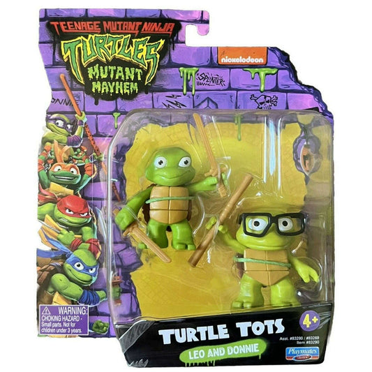 Toys N Tuck:Teenage Mutant Ninja Turtles Mutant Mayhem Action Figure - Turtle Tots Leo And Donnie,Teenage Mutant Ninja Turtles