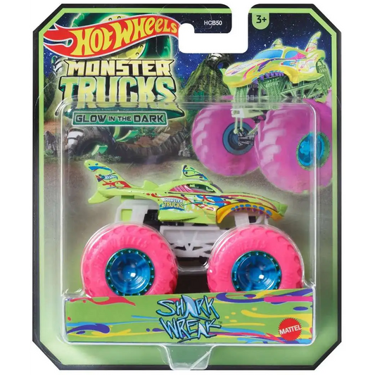 Toys N Tuck:Hot Wheels Monster Trucks Glow In The Dark - Shark Wreak,Hot Wheels