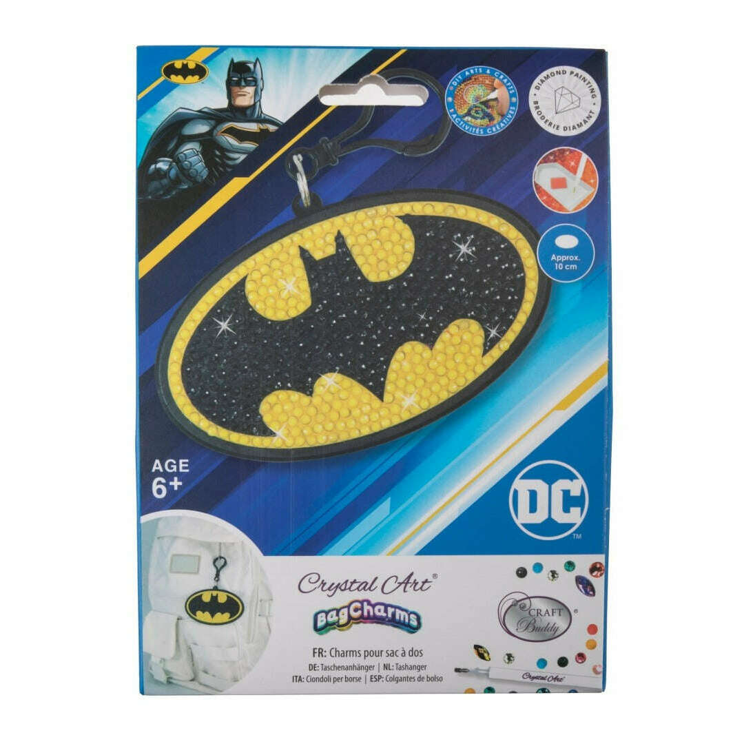 Toys N Tuck:Crystal Art Bag Charms DC - Batman Logo,DC