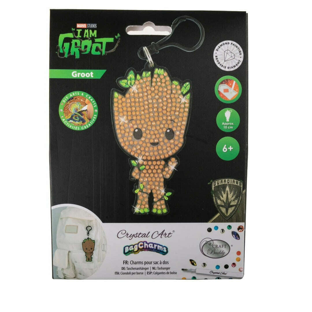 Toys N Tuck:Crystal Art Bag Charms Marvel - Groot,Marvel