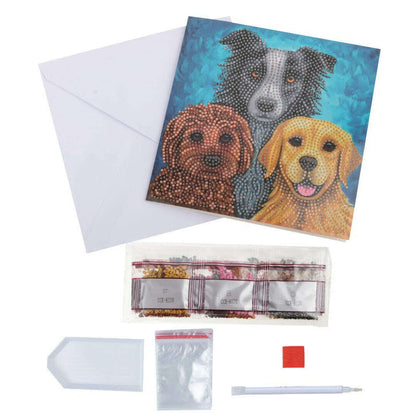 Toys N Tuck:Crystal Art Card Kit - Dog Portrait,Crystal Art