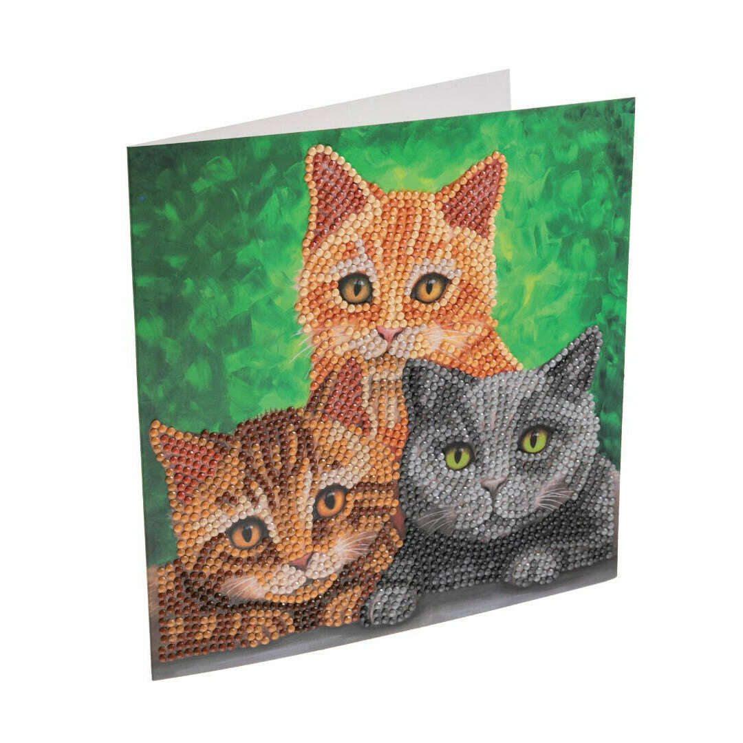 Toys N Tuck:Crystal Art Card Kit - Cat Portrait,Crystal Art