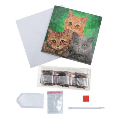 Toys N Tuck:Crystal Art Card Kit - Cat Portrait,Crystal Art