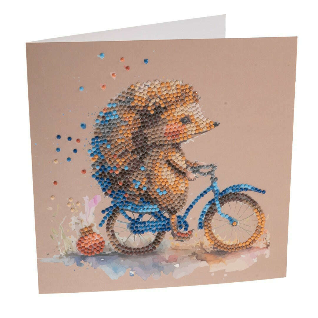 Toys N Tuck:Crystal Art Card Kit - Cute Baby Hedgehog,Crystal Art