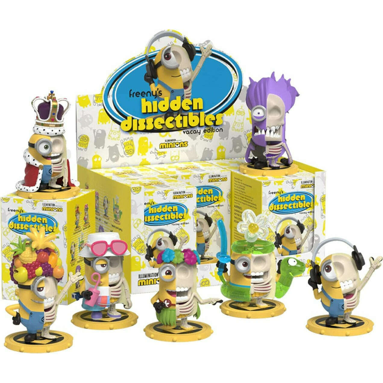 Toys N Tuck:Mighty Jaxx Freeny's Hidden Dissectibles Minions Vac Edition Blind Box,Minions