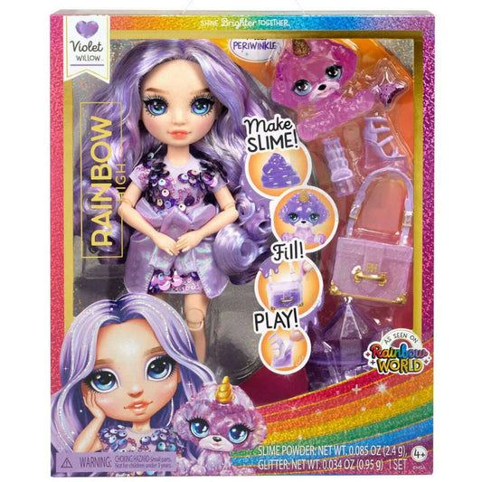 Toys N Tuck:Rainbow High Violet Willow with Sparkle Slime & Pet,Rainbow High
