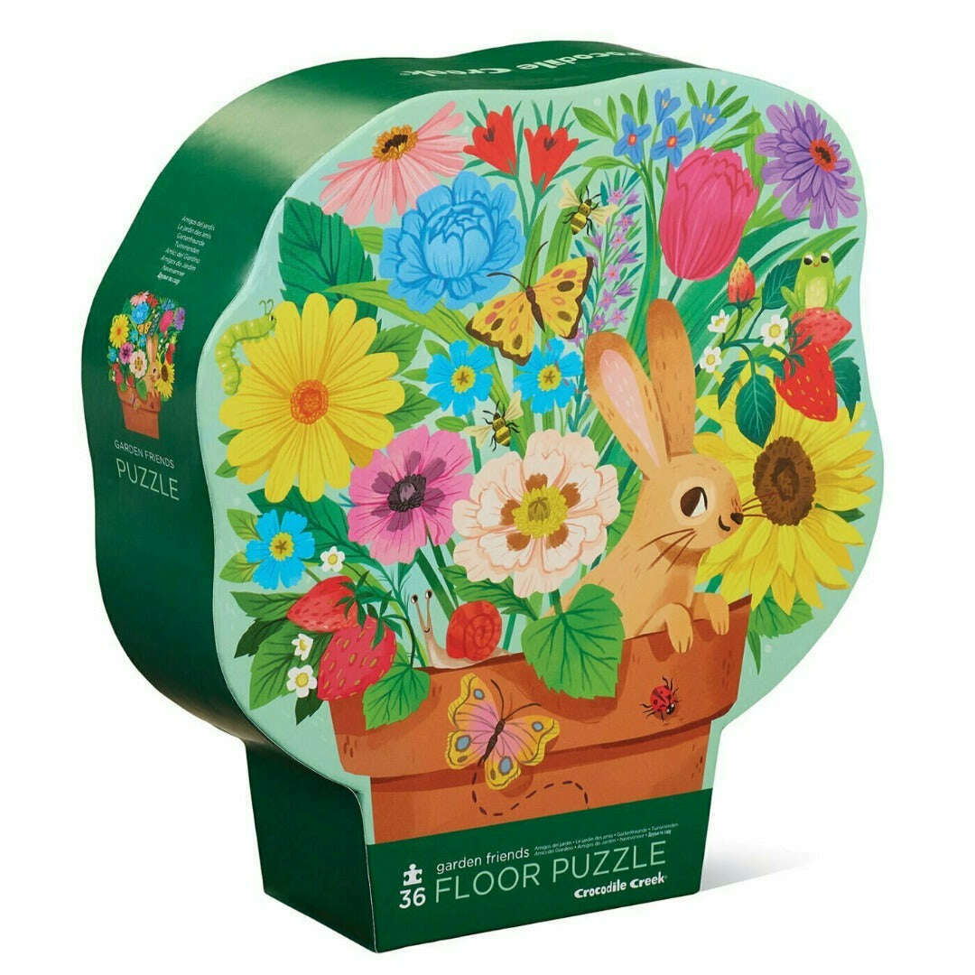 Toys N Tuck:Crocodile Creek Garden Friends 36pc Floor Puzzle,Crocodile Creek