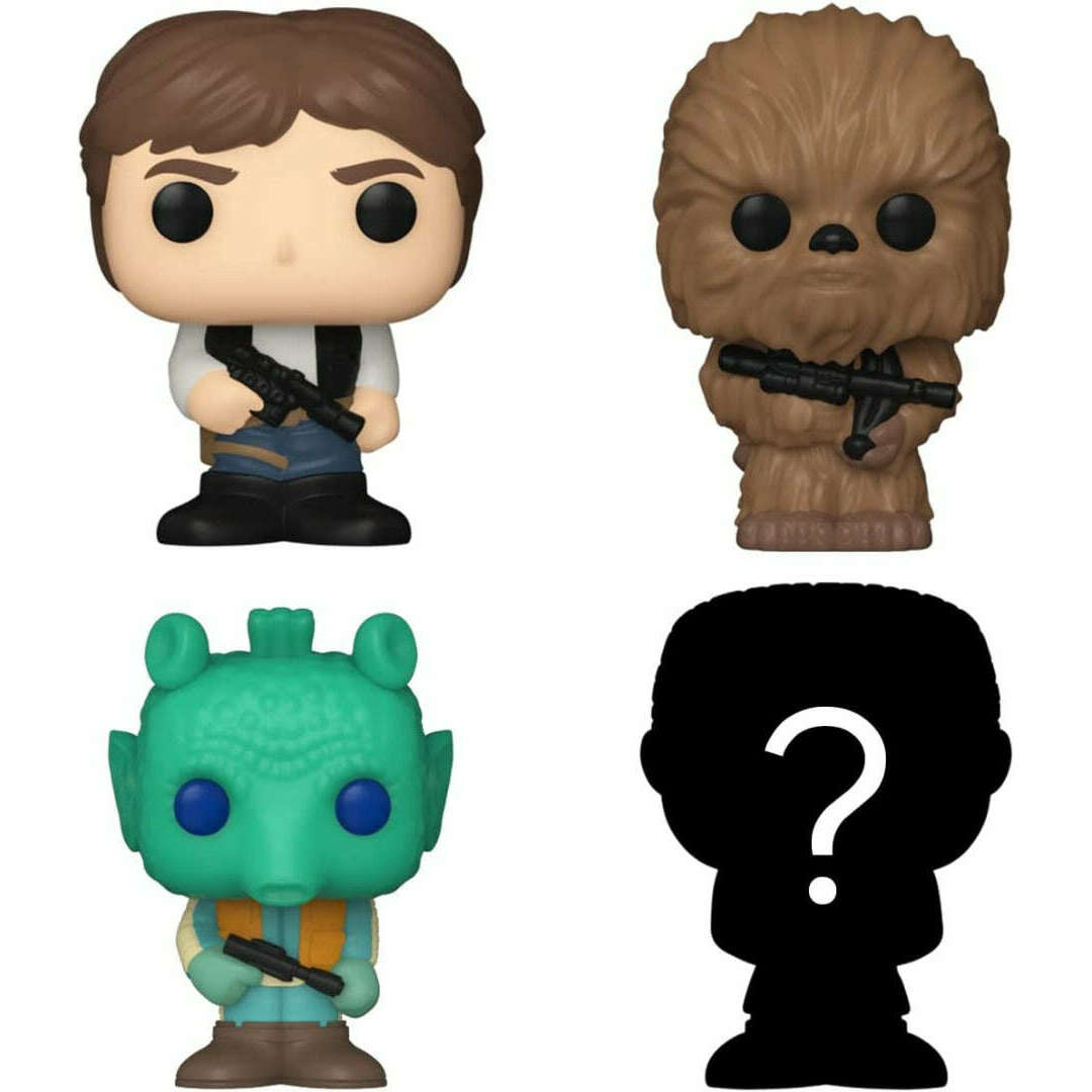 Toys N Tuck:Bitty Pop! Star Wars 4 Pack - Han Solo, Chewbacca, Greedo And Mystery Bitty,Star Wars