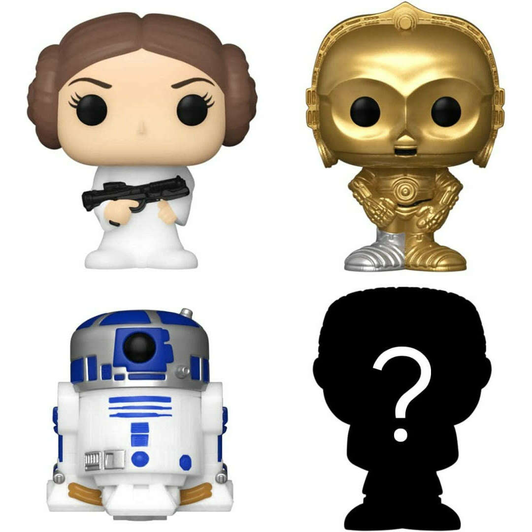 Toys N Tuck:Bitty Pop! Star Wars 4 Pack - Princess Leia, R2-D2, C-3PO And Mystery Bitty,Star Wars