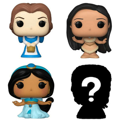 Toys N Tuck:Bitty Pop! Disney Princess 4 Pack - Peasant Belle, Pocahontas, Jasmine And Mystery Bitty,Disney Princess