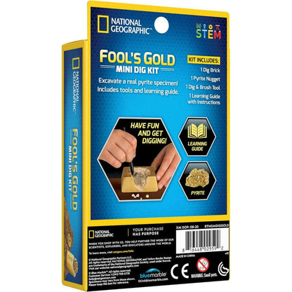 Toys N Tuck:National Geographic - Fool's Gold Mini Dig Kit,National Geographic