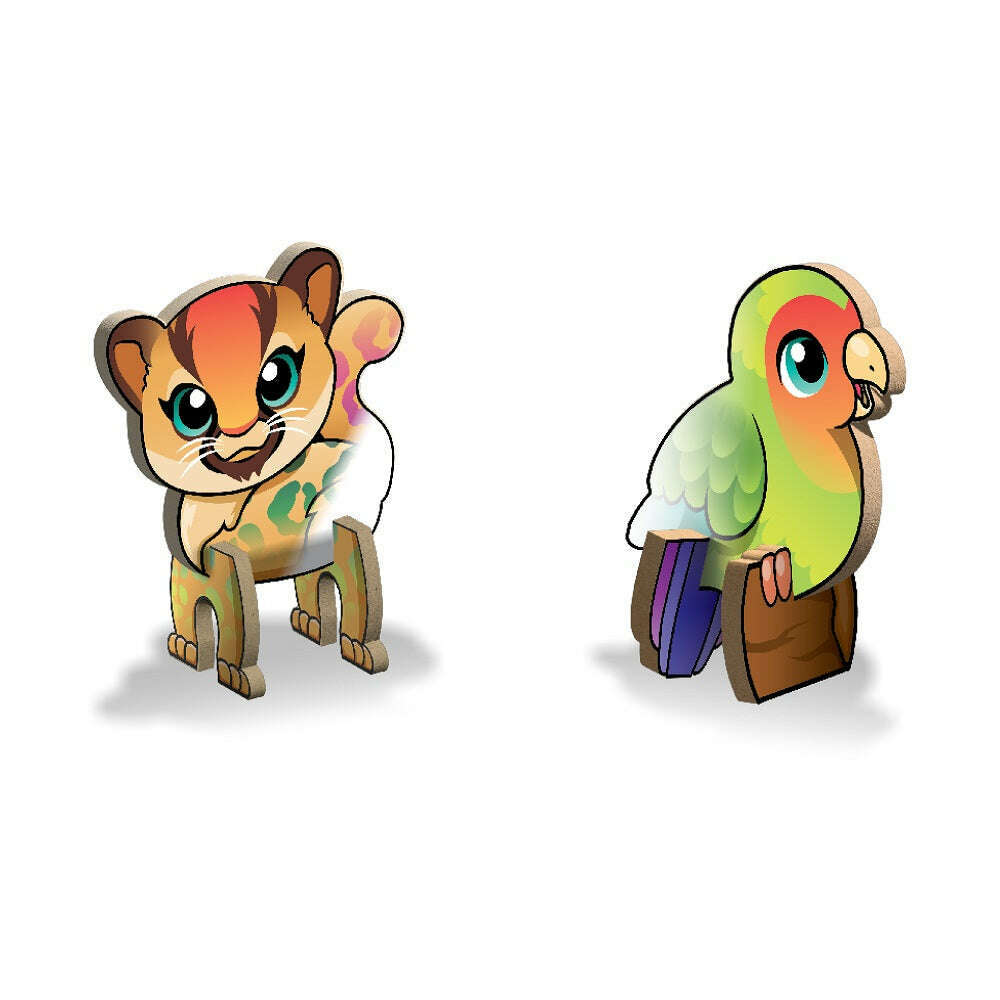 Toys N Tuck:Create N Colour It's My Nature 2 Pack - Lovebird & Cougar Cub,Create N Colour