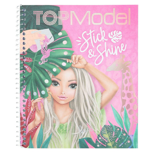 Toys N Tuck:Depesche Top Model Stick & Shine Colouring Book,Top Model
