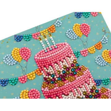 Toys N Tuck:Crystal Art Card Kit - Happy Birthday,Crystal Art