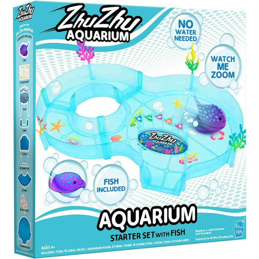 Toys N Tuck:Zhu Zhu Aquarium Starter Set with Fish,Zhu Zhu Pets
