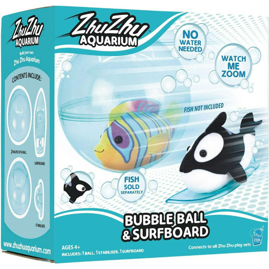 Toys N Tuck:Zhu Zhu Aquarium Bubble Ball & Surfboard,Zhu Zhu Pets