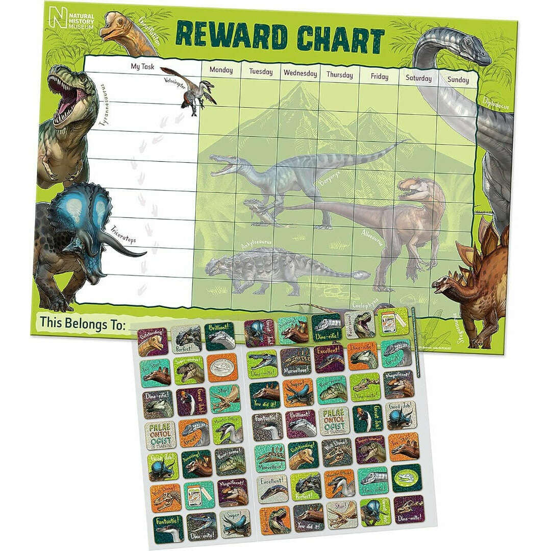 Toys N Tuck:Reward Chart - Natural History Museum Dinosaur,Paper Projects