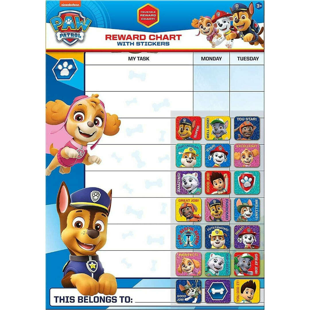 Toys N Tuck:Reward Chart - Paw Patrol,Paper Projects