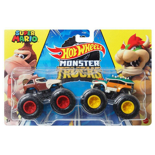 Toys N Tuck:Hot Wheels Monster Trucks Super Mario - Donkey Kong Vs Bowser,Hot Wheels
