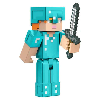 Toys N Tuck:Minecraft 3.25'' Figures - Alex in Diamond Armor,Minecraft