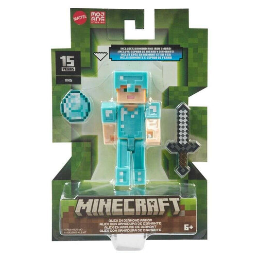 Toys N Tuck:Minecraft 3.25'' Figures - Alex in Diamond Armor,Minecraft