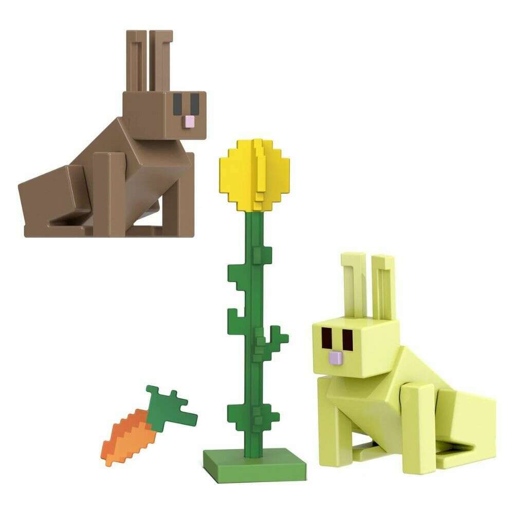 Toys N Tuck:Minecraft 3.25'' Figures - Rabbits,Minecraft