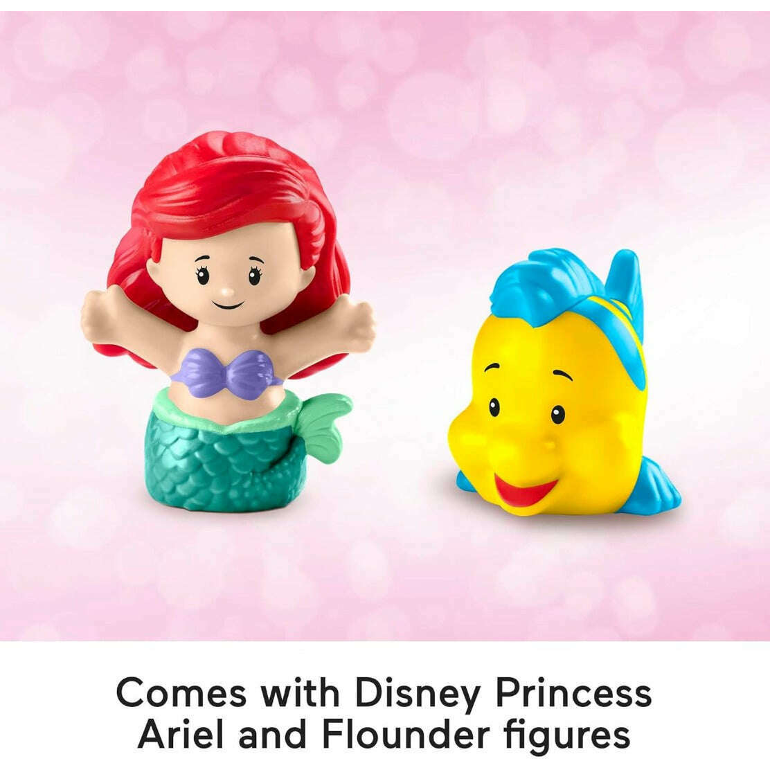 Toys N Tuck:Fisher-Price Little People Disney Princess Ariel's Light-Up Sea Carriage,Little People