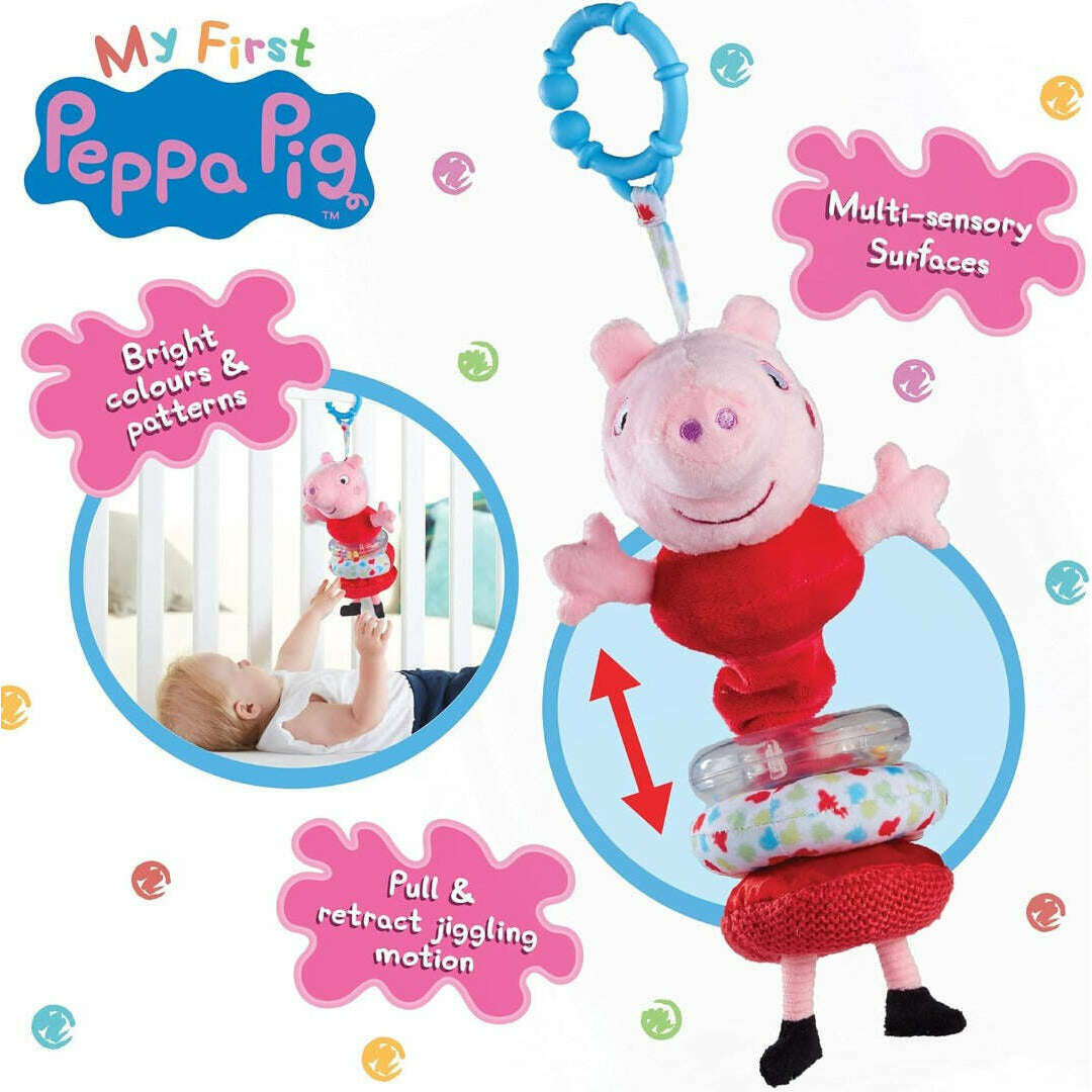 Toys N Tuck:My First Peppa Pig Peppa Jiggler Soft Toy,Peppa Pig