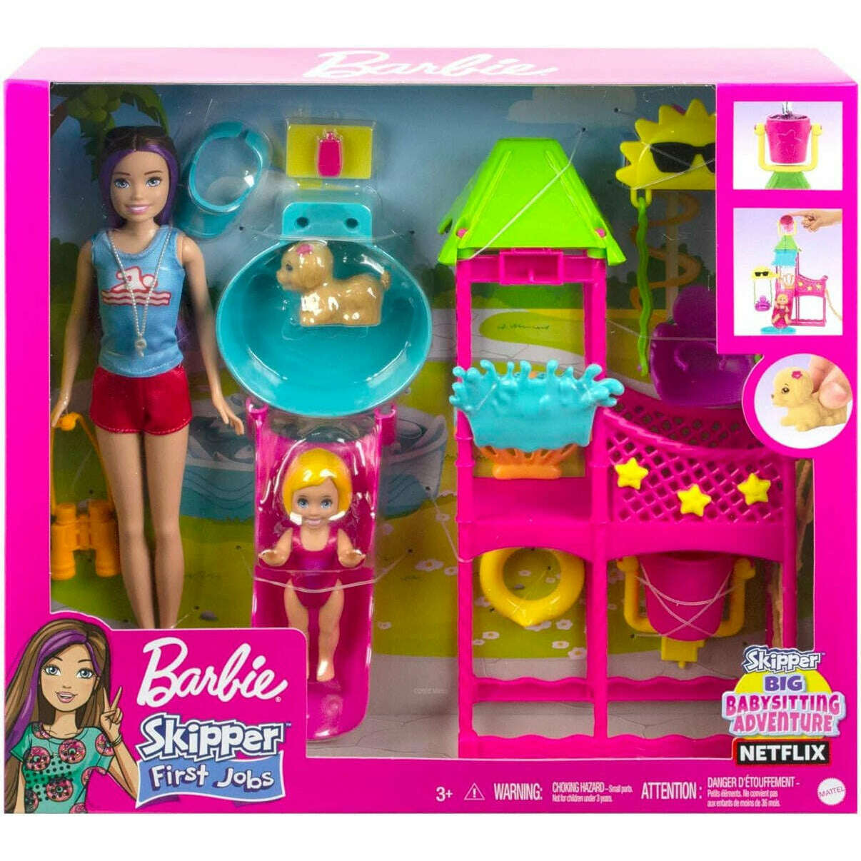 Toys N Tuck:Barbie Skipper First Jobs Water Park Playset,Barbie