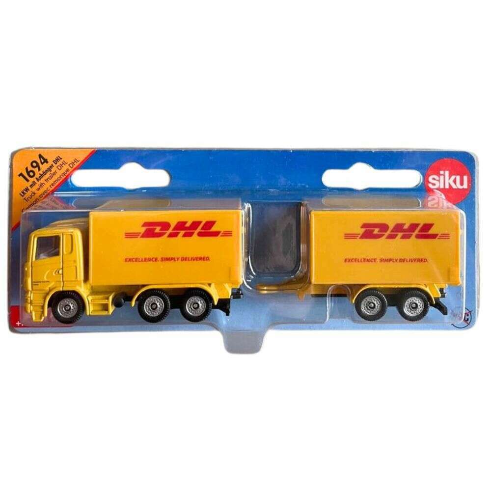 Toys N Tuck:Siku 1694 DHL Truck with Trailer,Siku