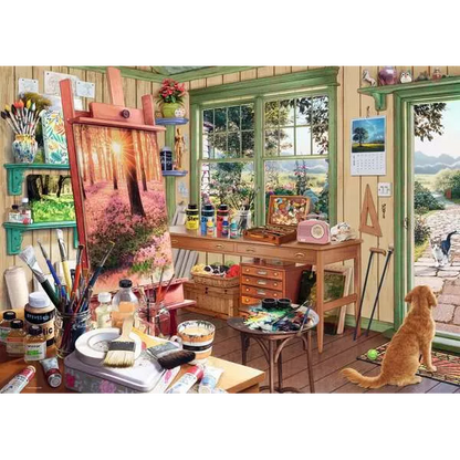 Toys N Tuck:Ravensburger 1000pc Puzzle Haven No.11:Artist's Shed,Ravensburger