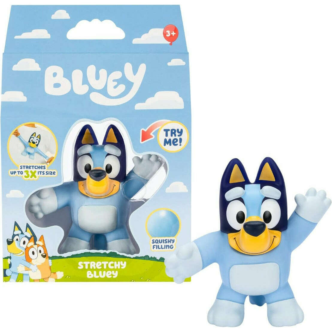 Toys N Tuck:Bluey - Stretchy Bluey,Bluey