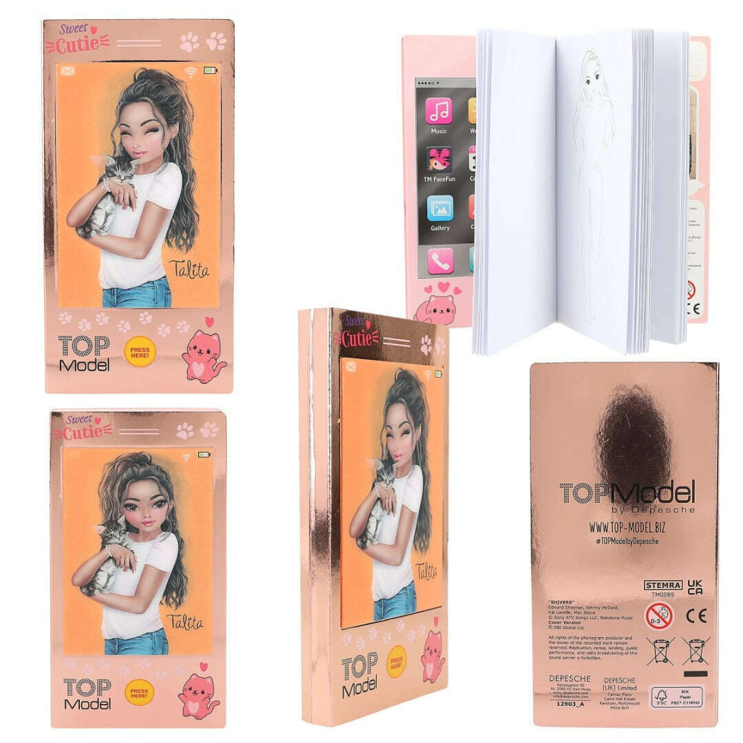 Toys N Tuck:Depesche Top Model Mini Colouring Book With Sound,Top Model