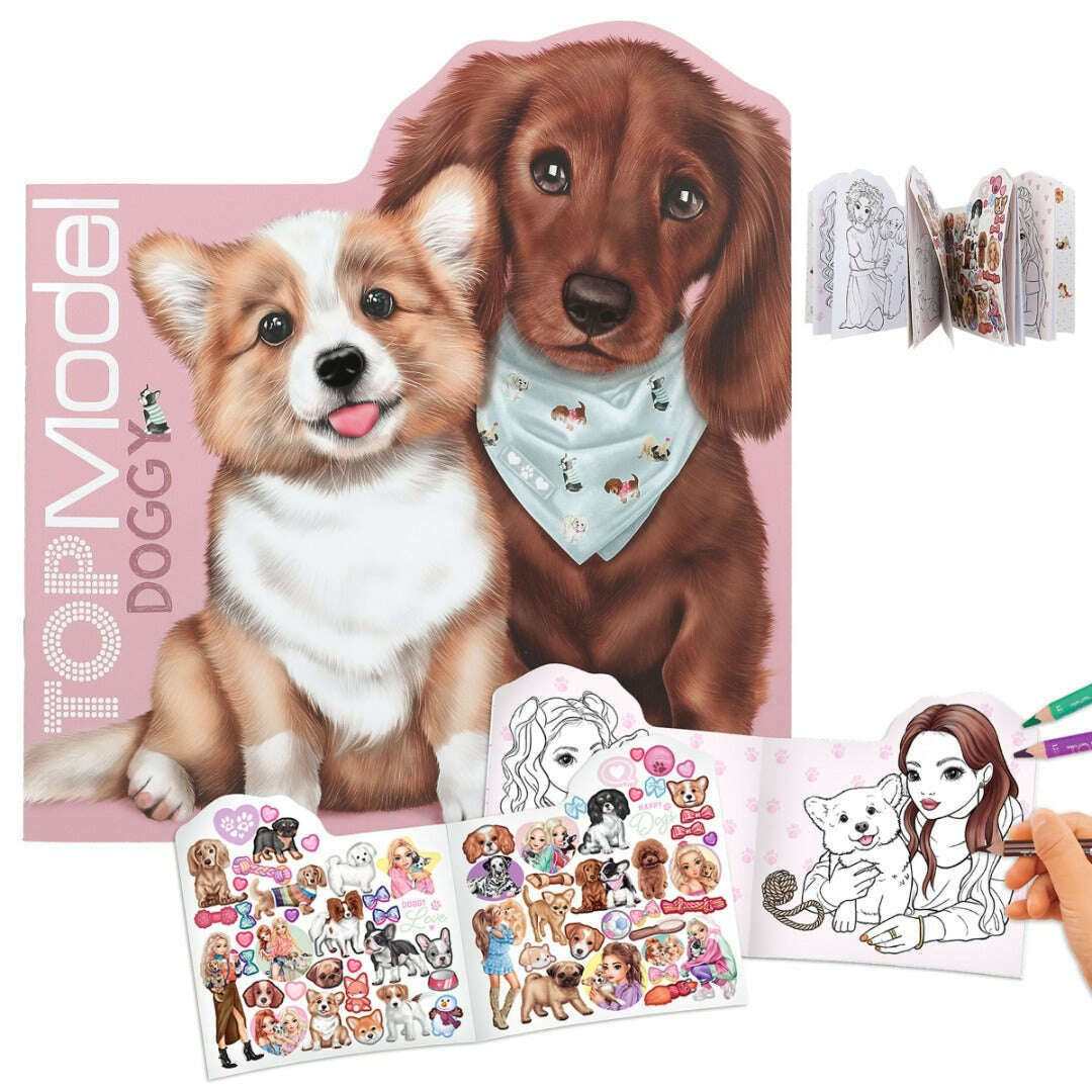 Toys N Tuck:Depesche Top Model Doggy Colouring Book,Top Model