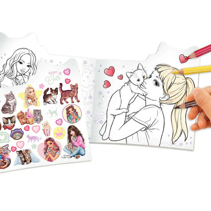 Toys N Tuck:Depesche Top Model Kitty Colouring Book,Top Model