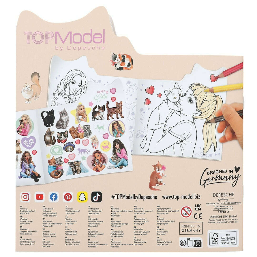 Toys N Tuck:Depesche Top Model Kitty Colouring Book,Top Model