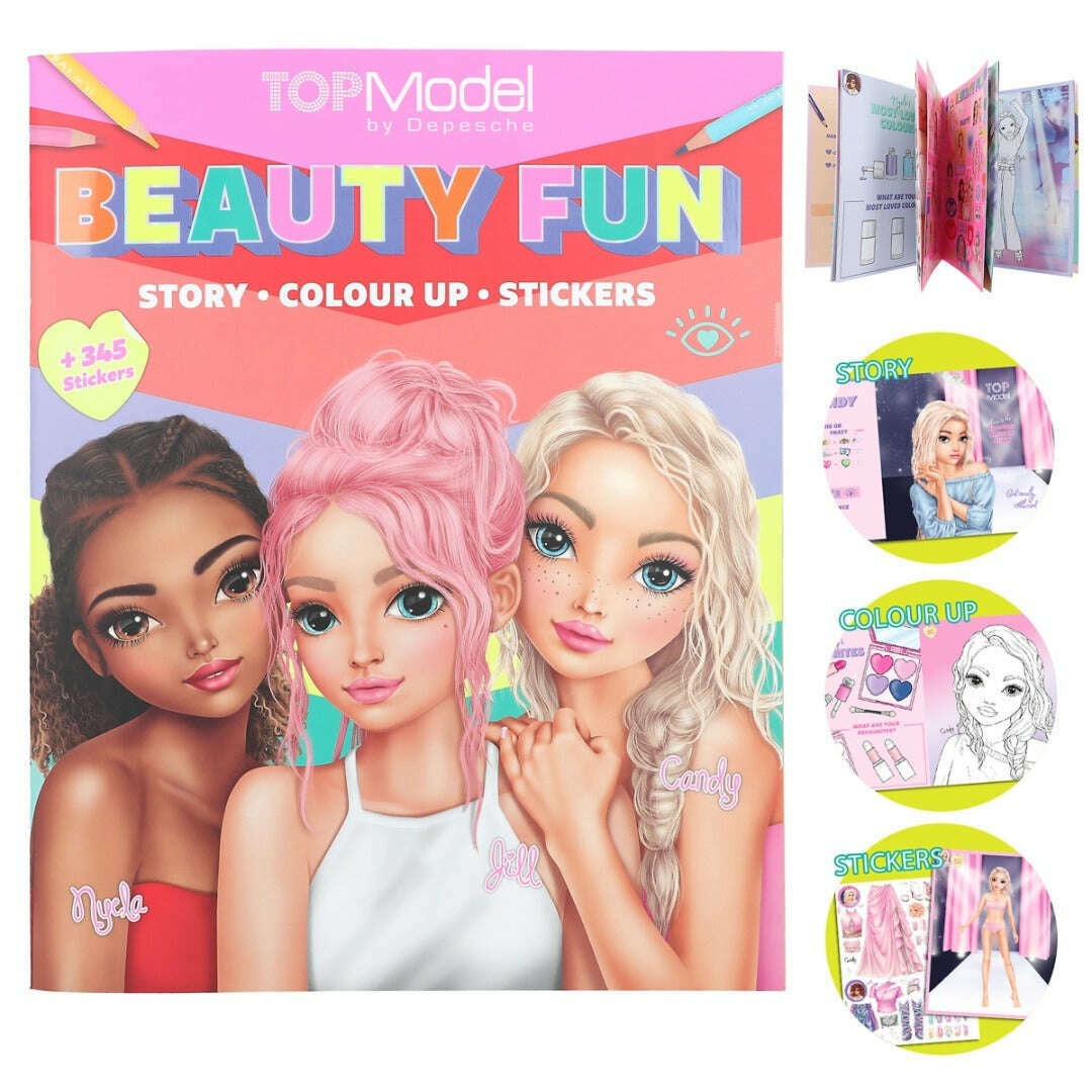 Toys N Tuck:Depesche Top Model Beauty Fun Colouring Book,Top Model