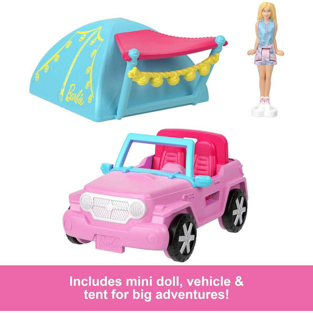 Toys N Tuck:Barbie Mini Barbieland Jeep & Tent,Barbie