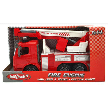Toys N Tuck:Tranzmasters Fire Engine With Friction Power, Light & Sound,Tranzmasters