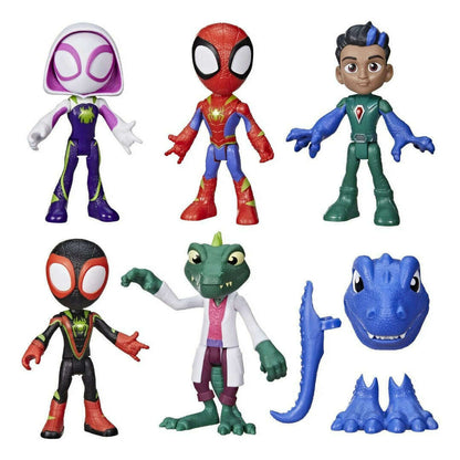 Toys N Tuck:Marvel Spidey And His Amazing Friends Dino-Webs Dino Heroes & Lizard Set,Spider-man