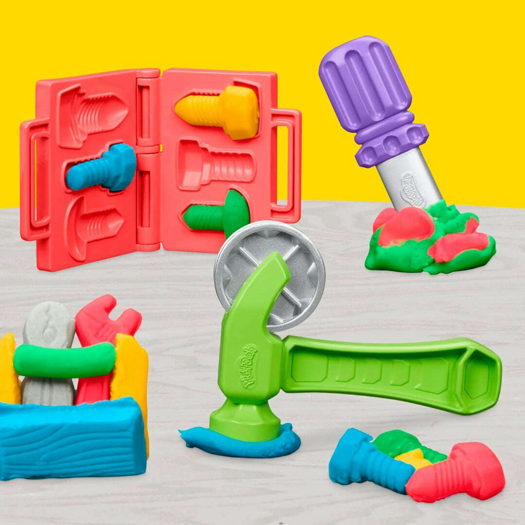 Toys N Tuck:Play-Doh Stamp & Saw Tool Bench Playset,Play-Doh