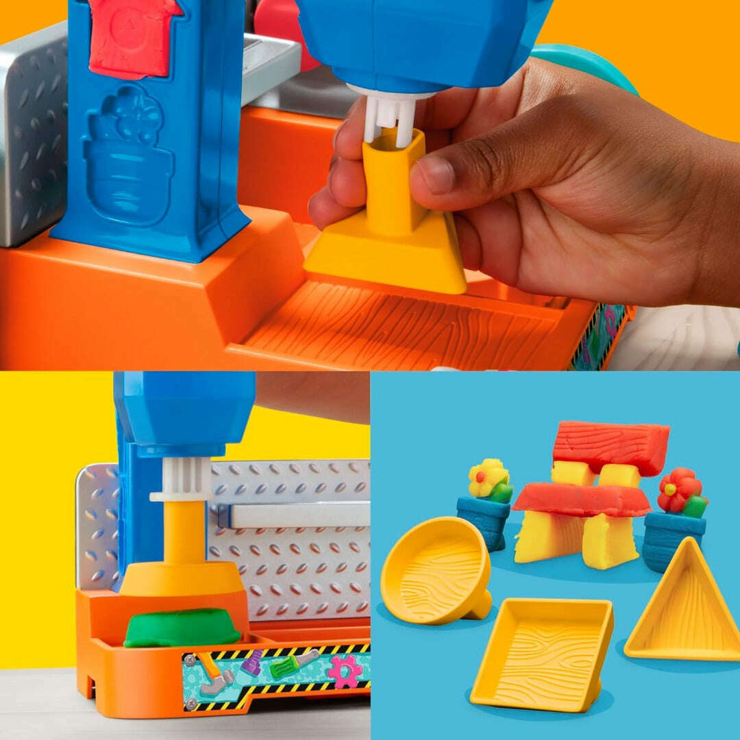 Toys N Tuck:Play-Doh Stamp & Saw Tool Bench Playset,Play-Doh